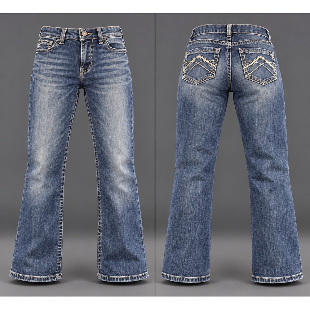 Ariat REAL jeans Women 29Rx30 icon Straight medium wash whiskering